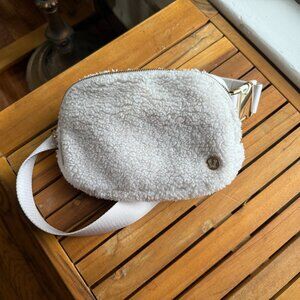 Lululemon White Fleece Everywhere Belt Bag